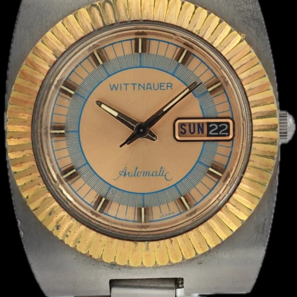 Vintage Wittnauer 1004-W100 Fluted Super Sport Men's Automatic Wristwatch 850N